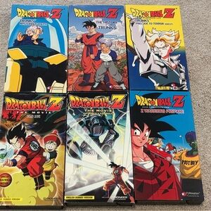 Vintage Dragon Ball Z Movie VHS Tapes Collection 2000 Y2K Lot Trunks